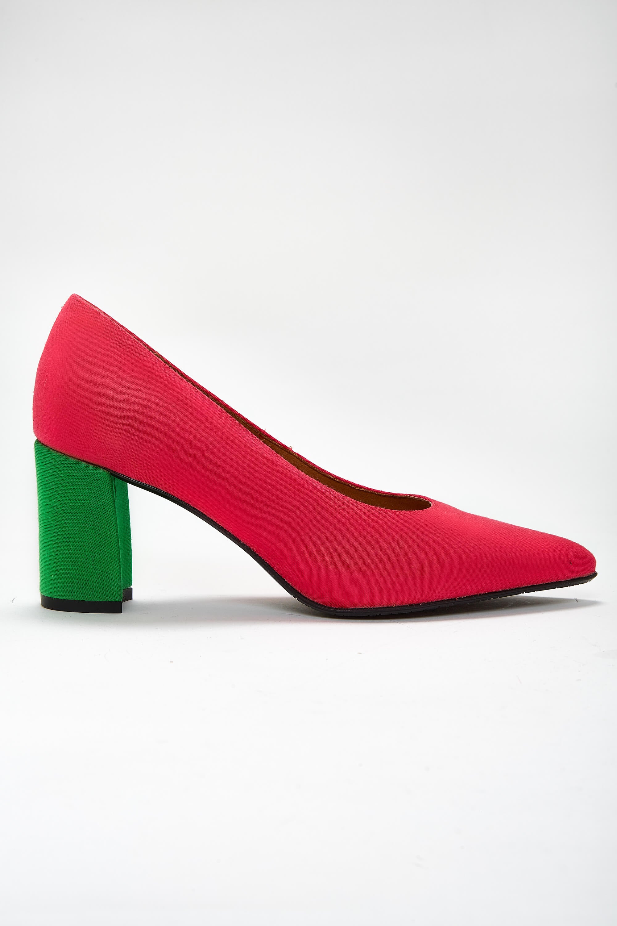 Momoc Damen vegan Pumps Bamboo Rosa & GrÃ¼n