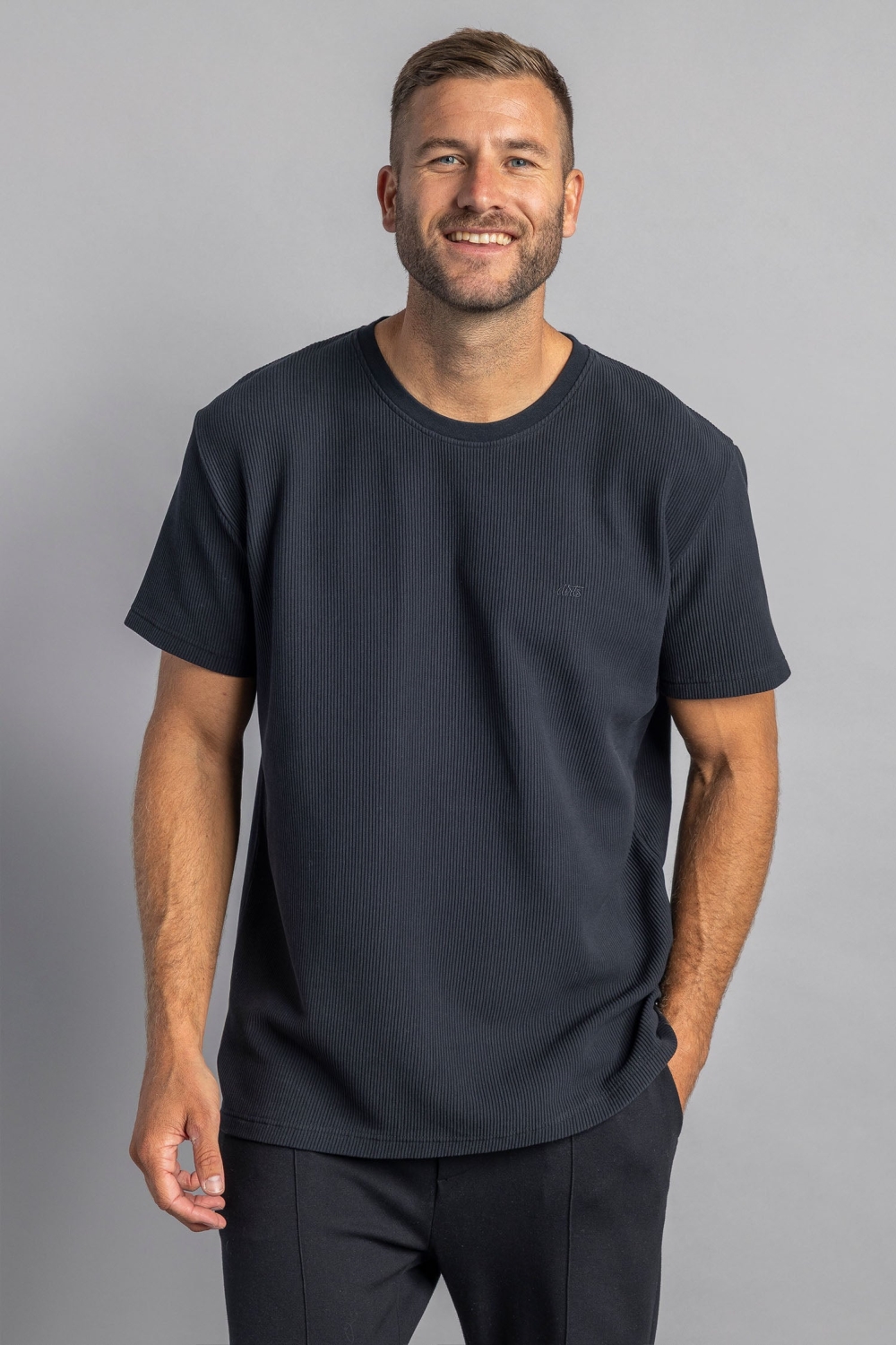DIRTS Herren vegan T-Shirt Ottomane Asche Schwarz