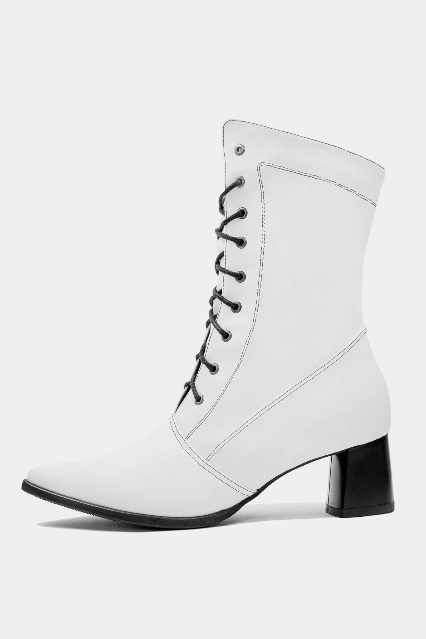 BOHEMA Damen vegan Hohe Stiefel WeiÃŸ