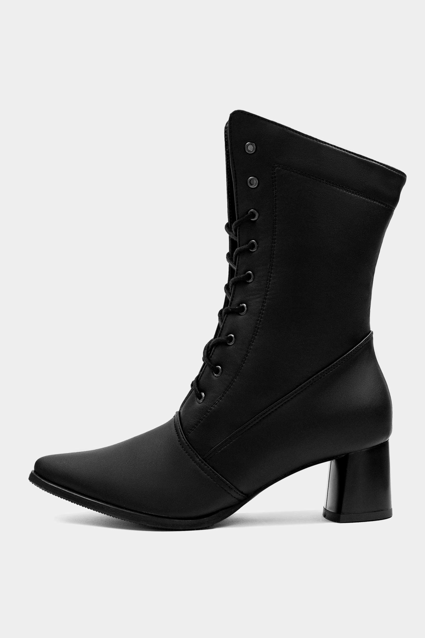 BOHEMA Damen vegan Hohe Stiefel Schwarz