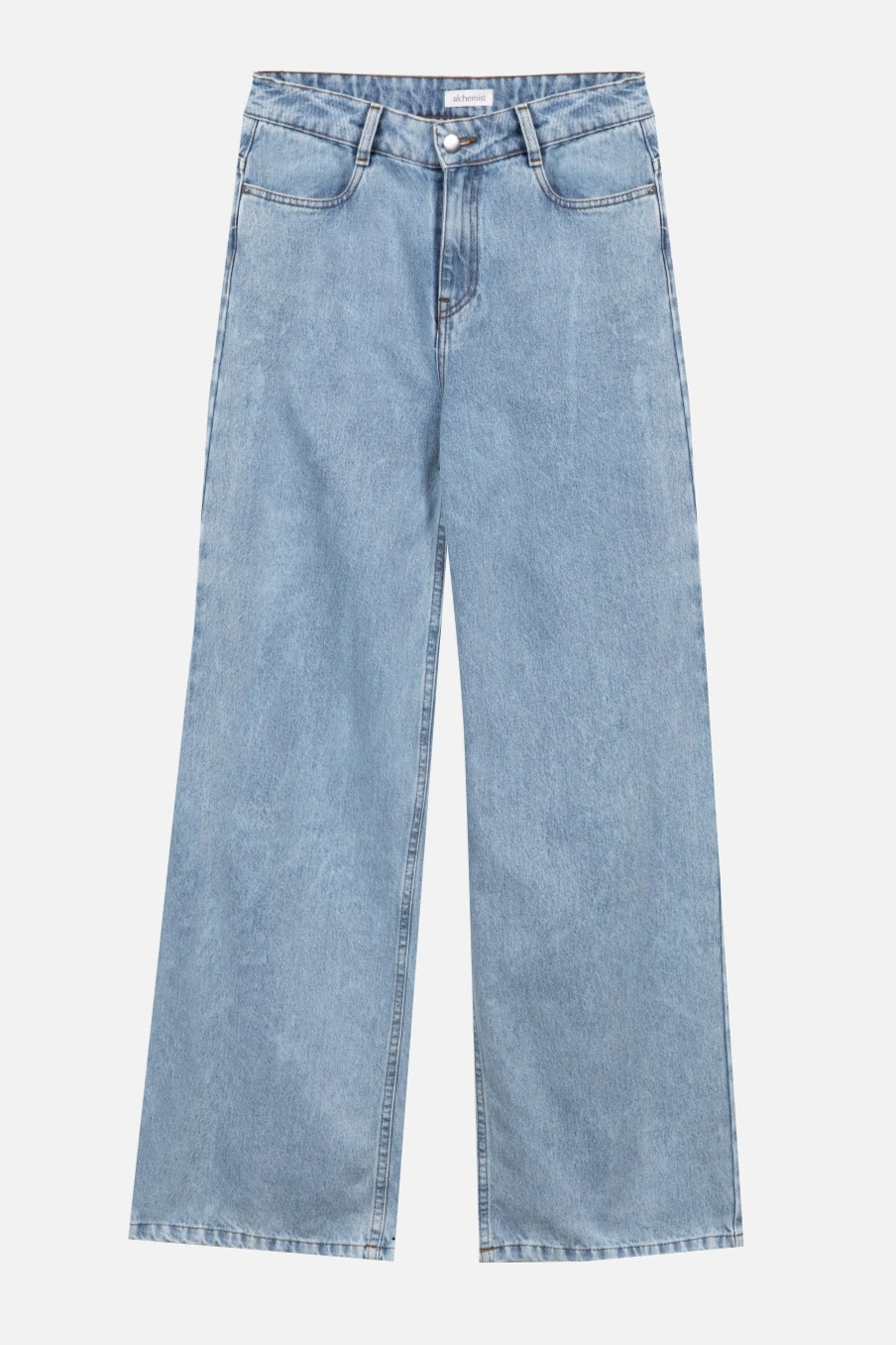 Alchemist Damen vegan Hose Denim Wide Leg Star Hellblau Vintage