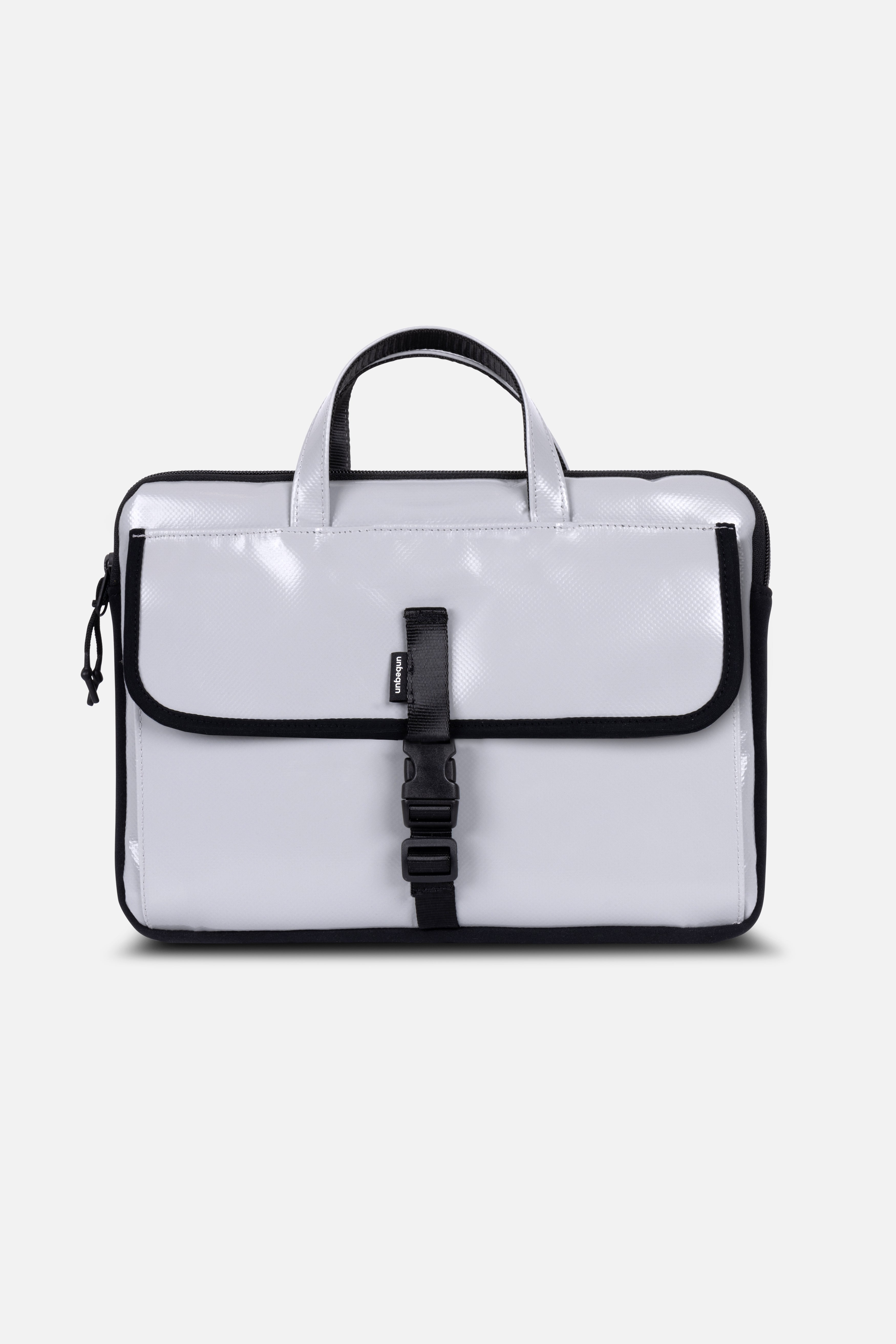 UNBEGUN Herren vegan Laptop-Hülle Mit Griff Grau