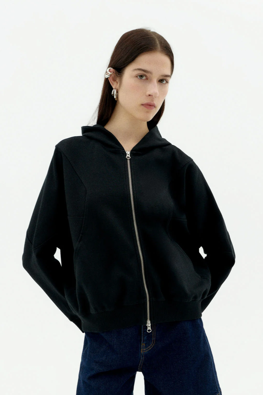 Thinking mu Damen vegan Hoodie Yoon Schwarz
