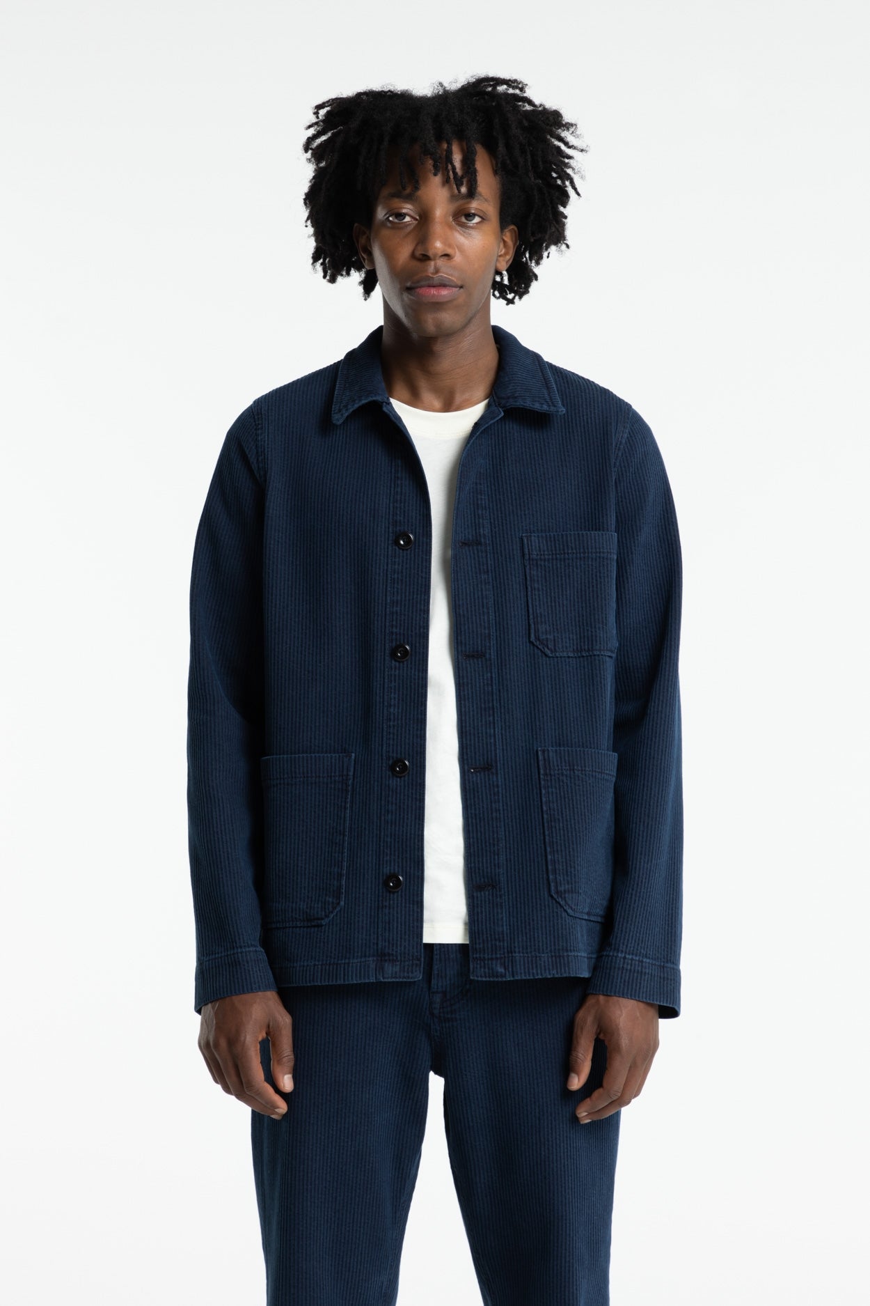 Image of Kings of Indigo mannen vegan Jas Duncan Mid Indigo Cord