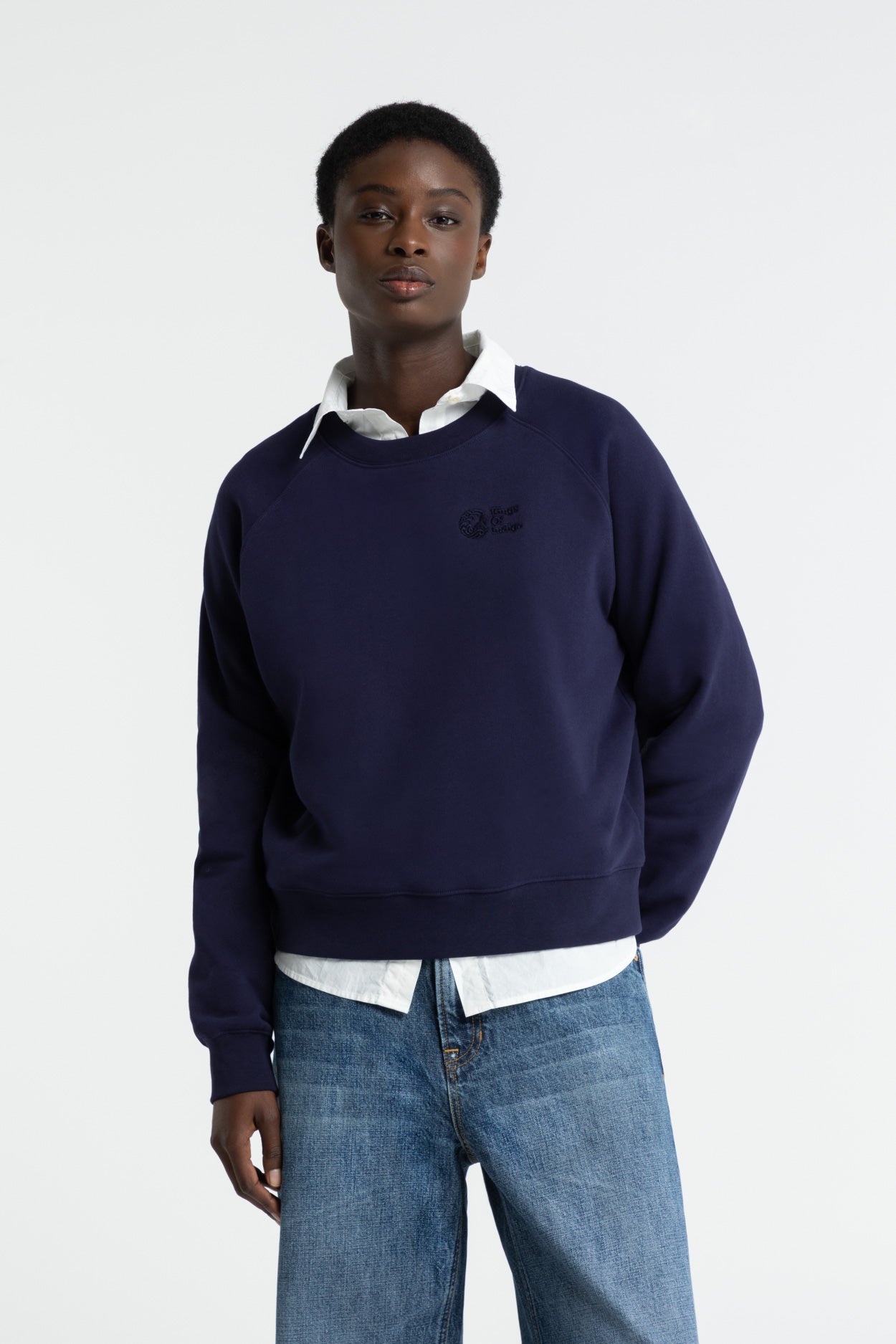 Kings Of Indigo Damen vegan Sweatshirt Peacoat Tajima Dunkelblau