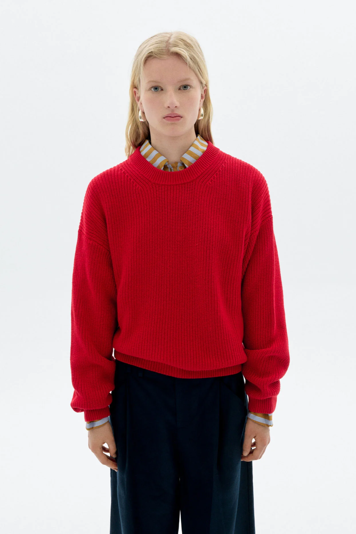 Thinking mu Damen vegan Pullover Carmen Rot