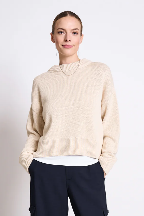 104883 - JAN N JUNE Damen vegan Pullover Yagmur Beige