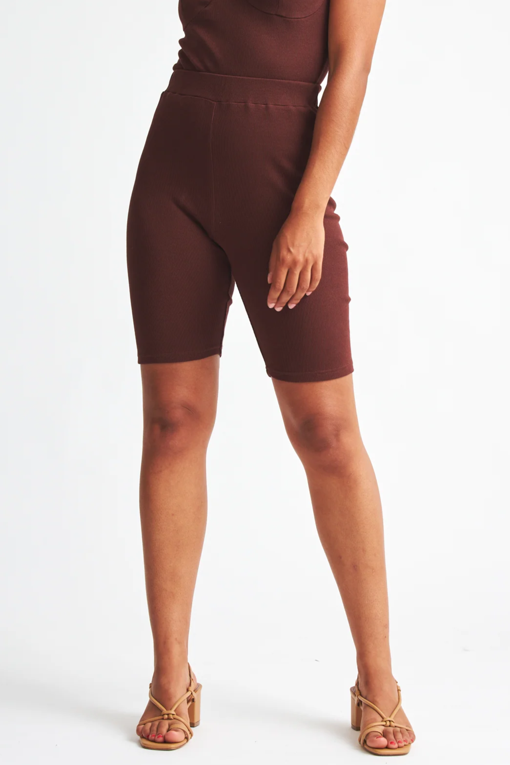 BaÃ¬ge the Label womens vegan Biker Shorts Basia Dark Chocolate