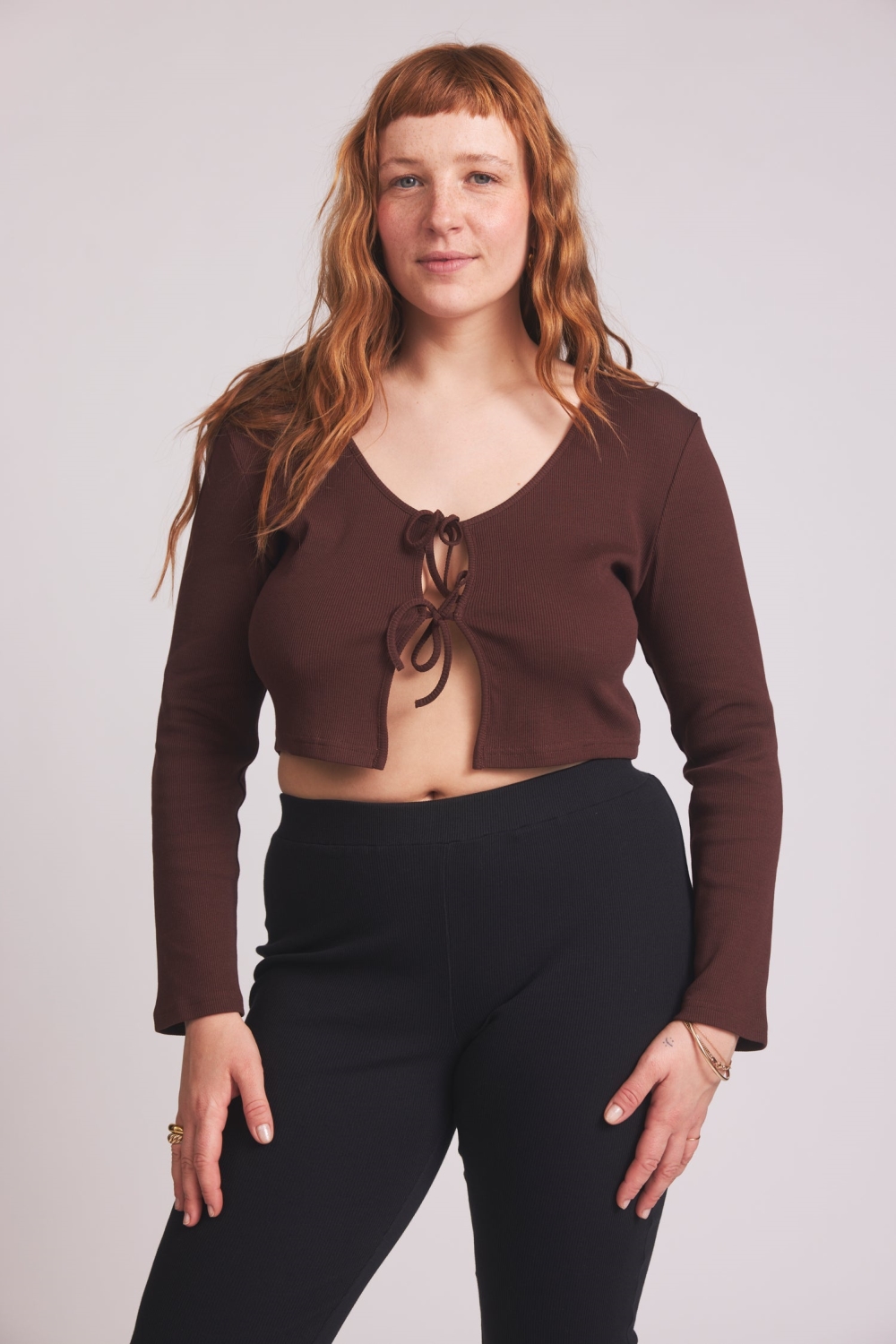 Ba&Atilde;&not;ge the Label Damen vegan Strickjacke Brit Mit Schn&Atilde;&frac14;rung Zartbitter