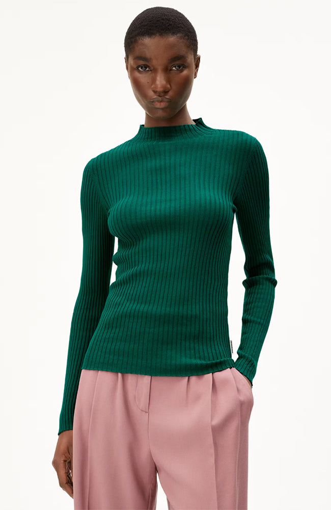 ARMEDANGELS Damen vegan Top Alaania SmaragdgrÃ¼n