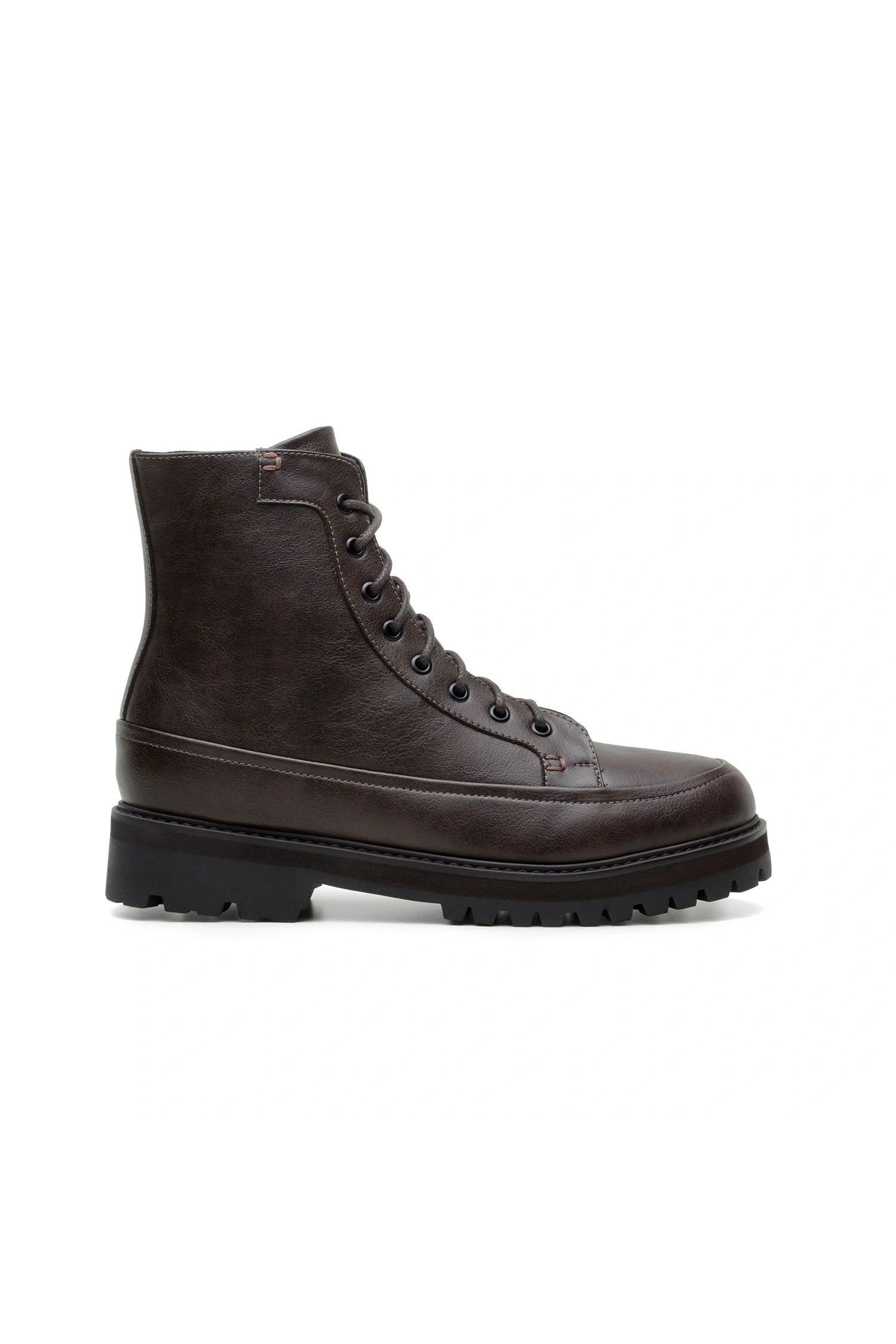 105057 - Herren vegan Stiefel Lace-Up Ingmar Espresso Dunkelbraun