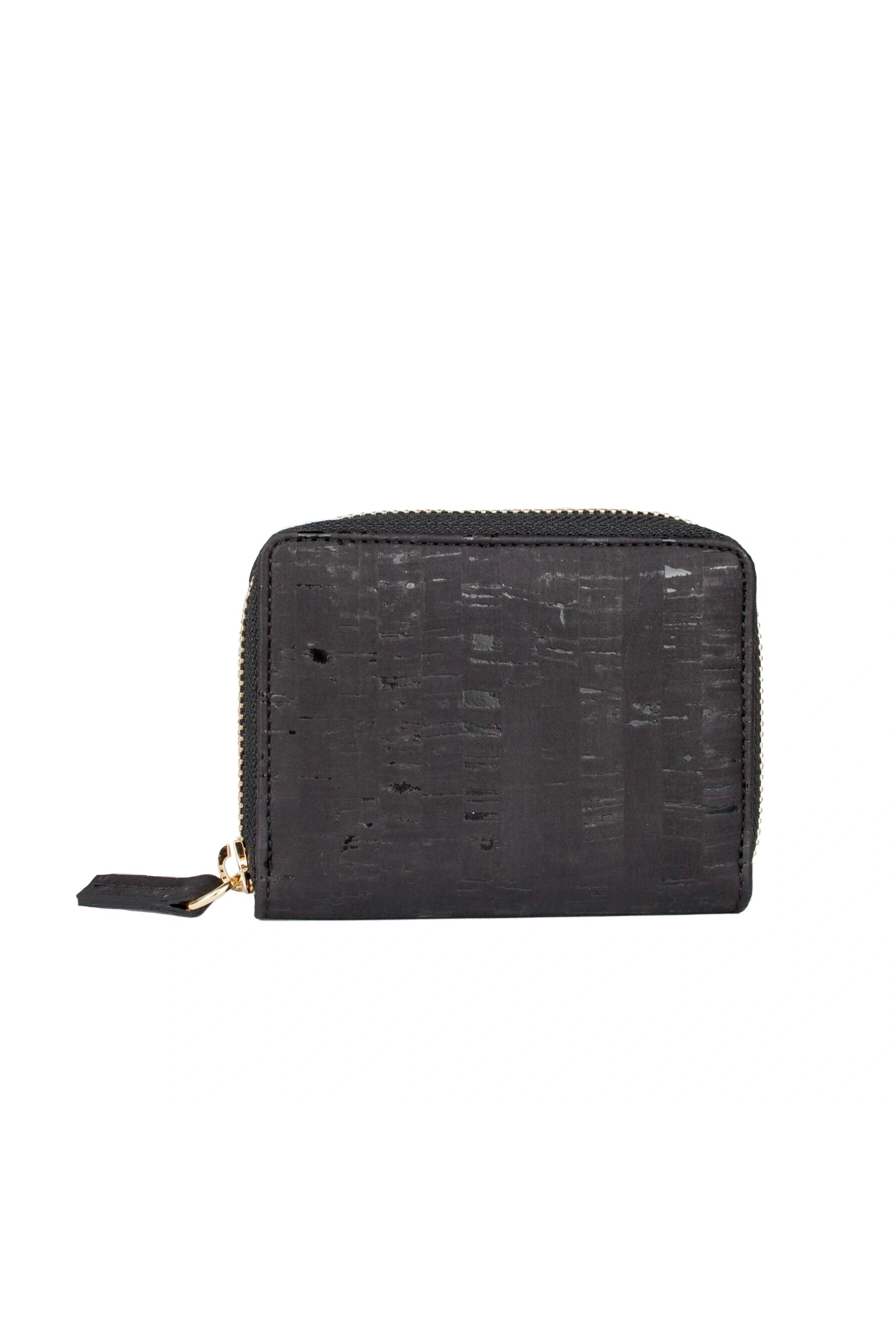 Green Laces womens vegan Wallet Black Cork