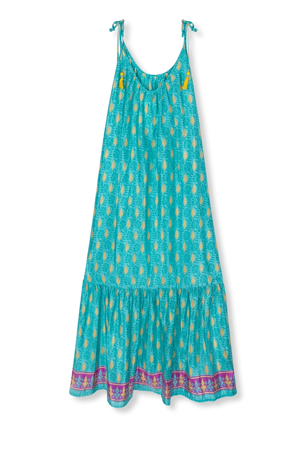 el.résidu Damen vegan Kleid Myra Teal Blue