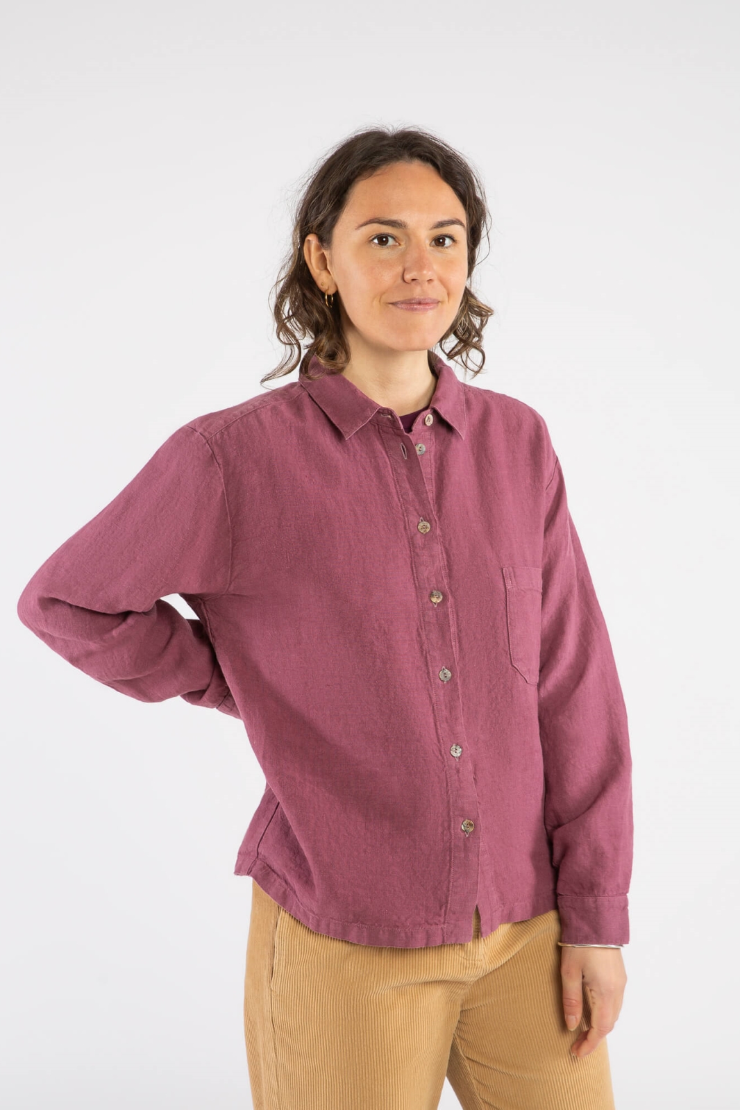 Image of MATONA dames vegan Shirtblouse Blackberry Purple