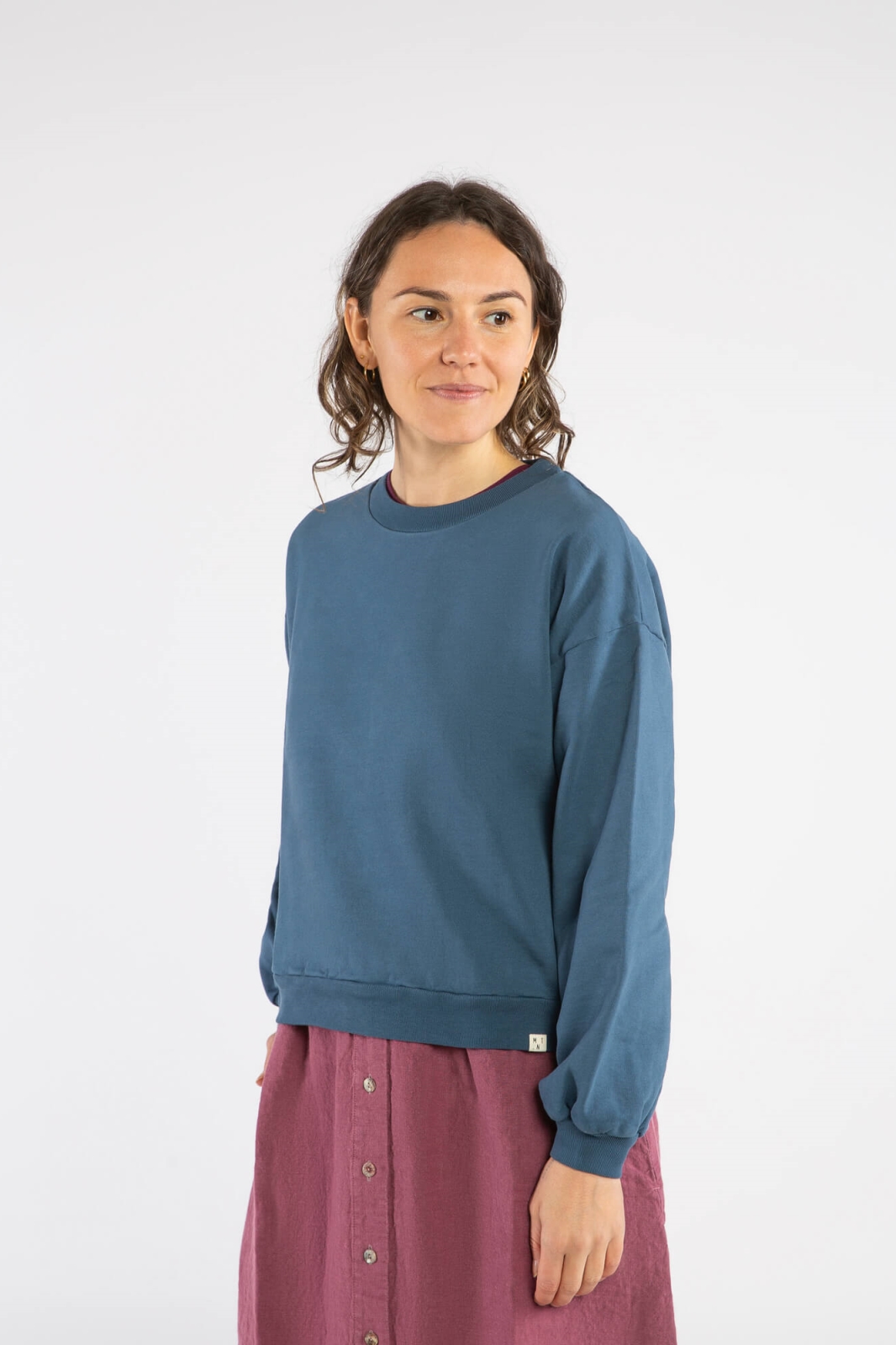 Image of MATONA dames vegan Sweater Light Sail Blue