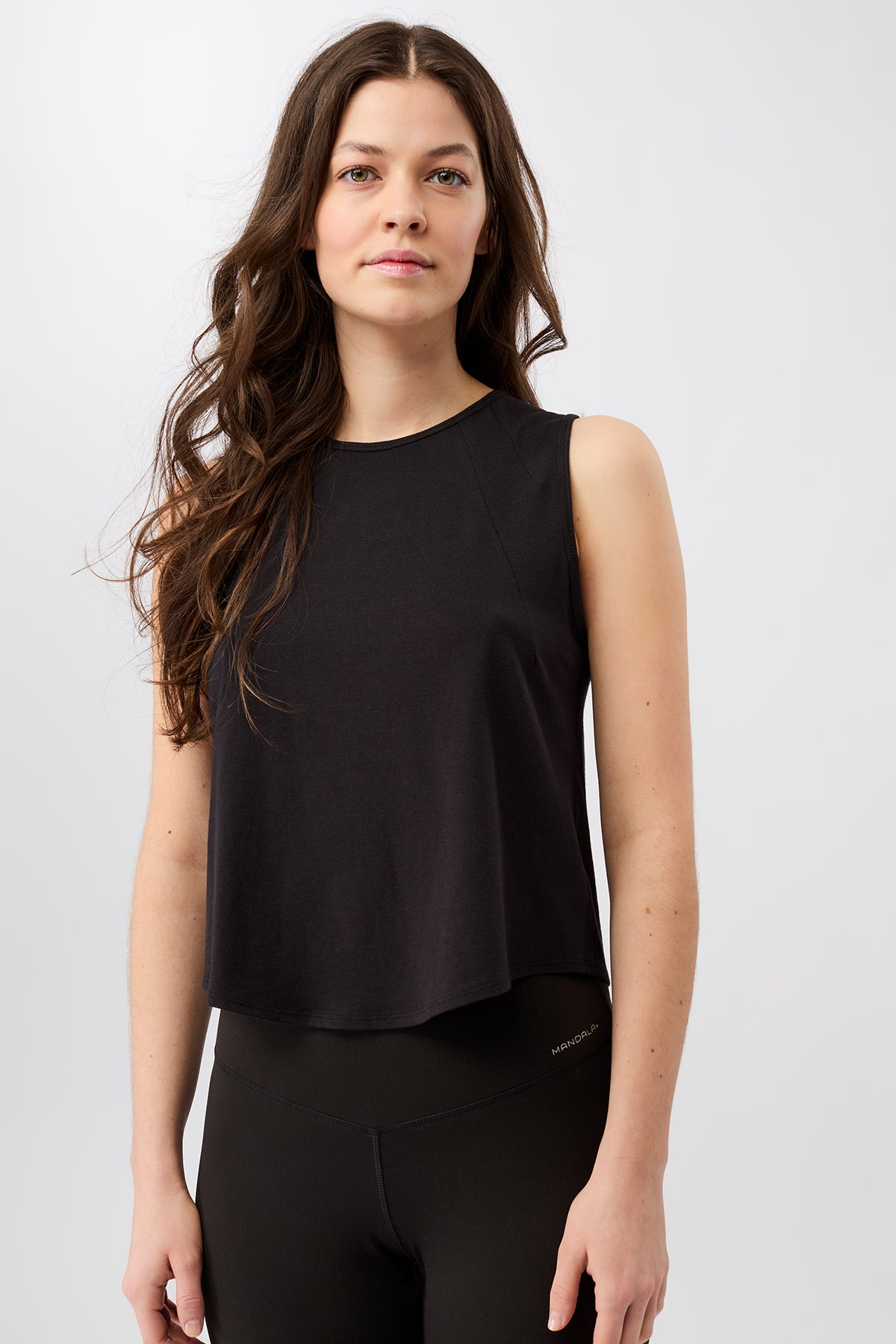 Image of MANDALA dames vegan Tanktop Cropped Activewear Zwart