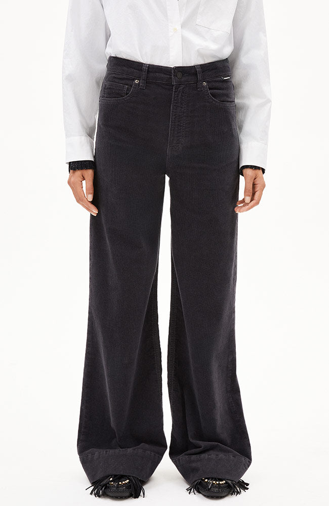 ARMEDANGELS Damen vegan Hose Corduroy Murliaa Dark Steel