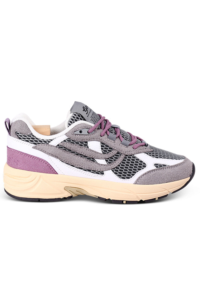 Genesis Damen vegan Sneaker G-Eco'99 Multi Mesh Grau/WeiÃŸ/Lavendel