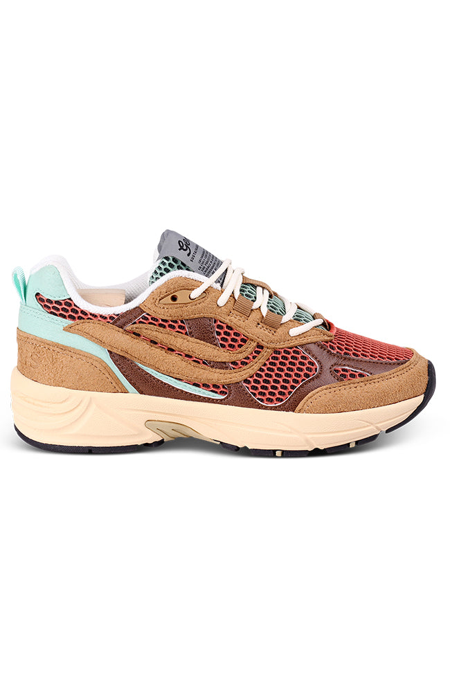 Genesis Damen vegan Turnschuhe G-Eco'99 Multi Mesh Braun/Mint