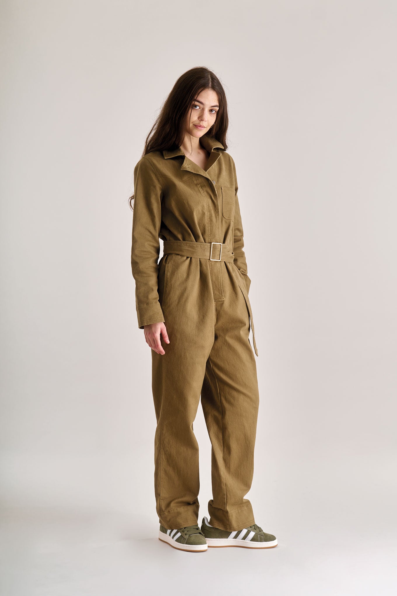 Image of KOMODO dames vegan Jumpsuit Lyon Olijfgroen