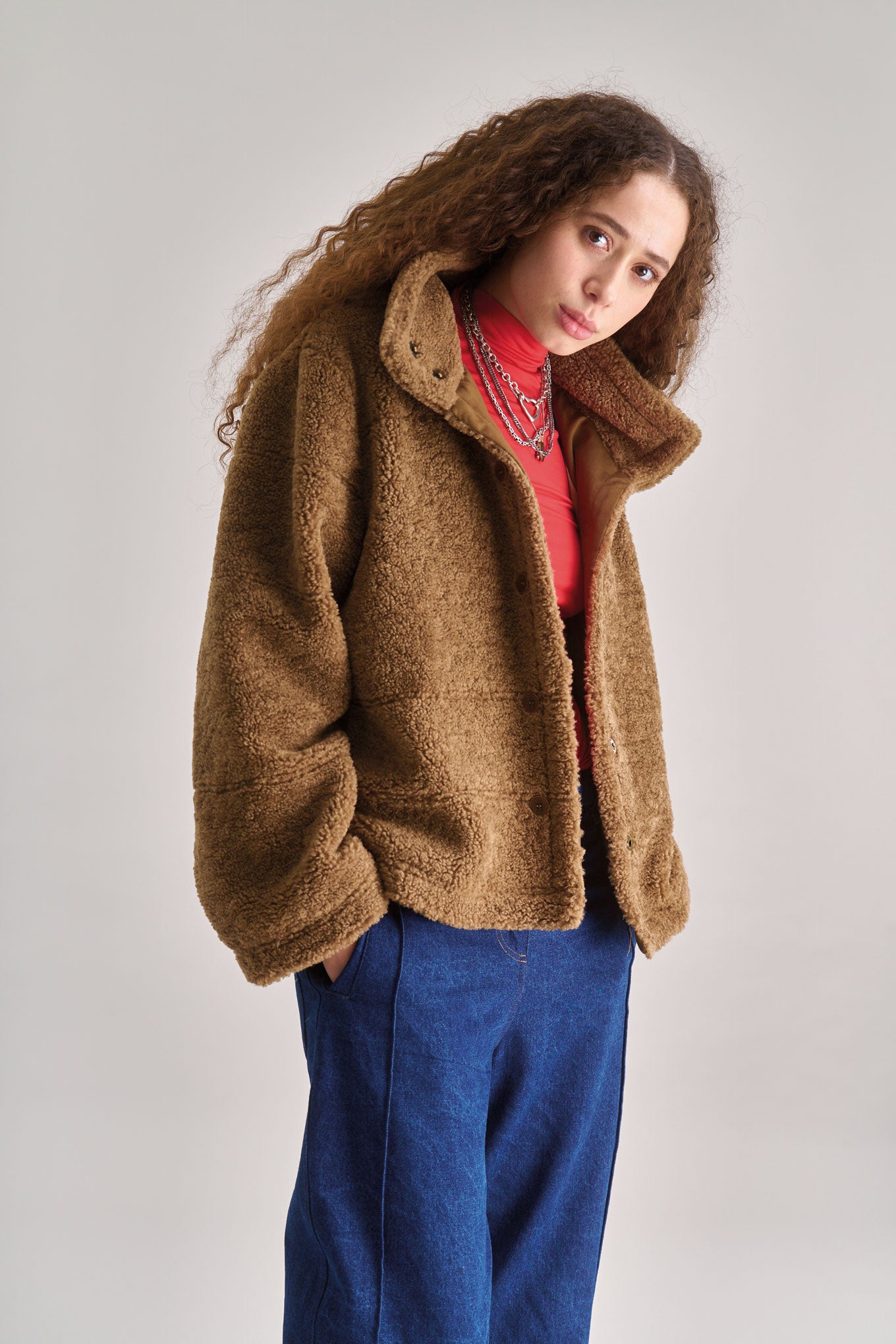 Image of KOMODO dames vegan Jas Isobel Lichtbruin