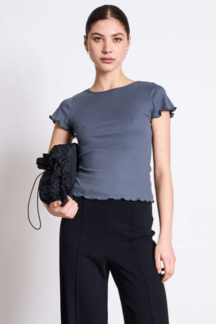 JAN N JUNE JAN 'N JUNE Damen vegan T-Shirt Ren Turbulence Grau