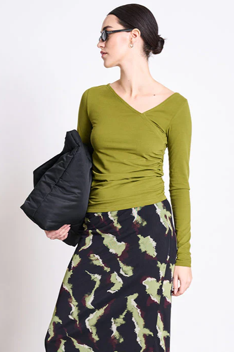 JAN N JUNE JAN 'N JUNE Damen vegan Top Casma Woody Olive