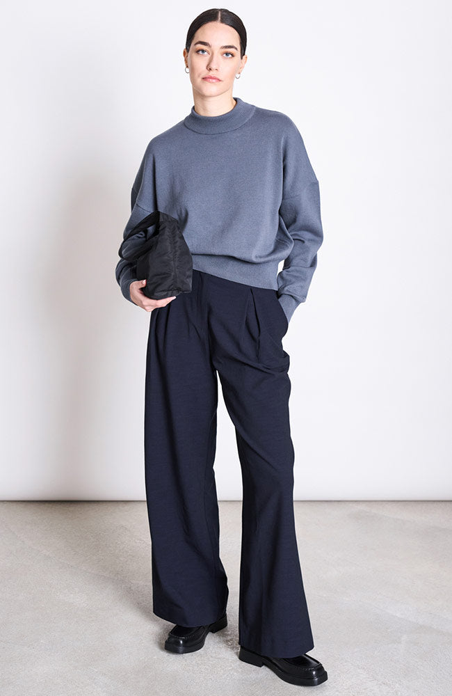 JAN N JUNE JAN 'N JUNE Damen vegan Pullover Yin Turbulence Grau