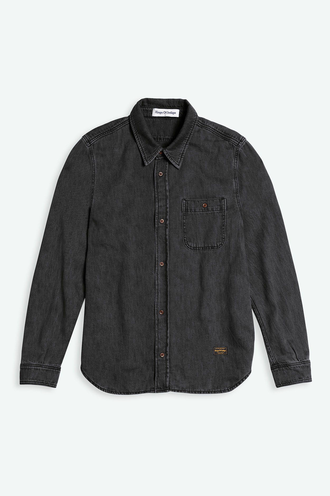 Image of Kings of Indigo mannen vegan Overshirt Juntoku Quercus Donkergrijs