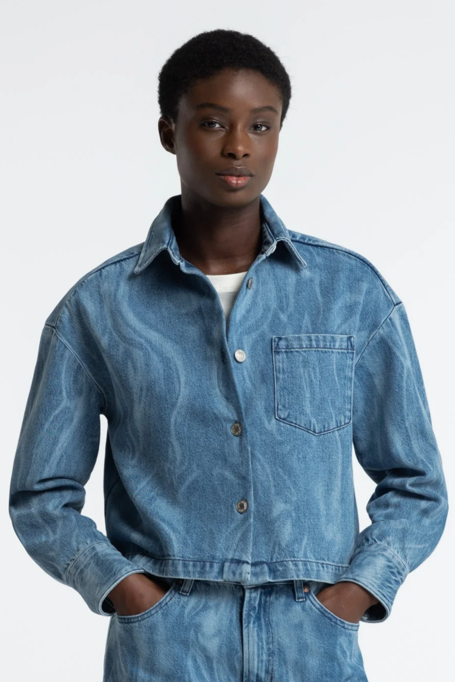 Image of Kings of Indigo dames vegan Jas Quinn Olympos Blauw