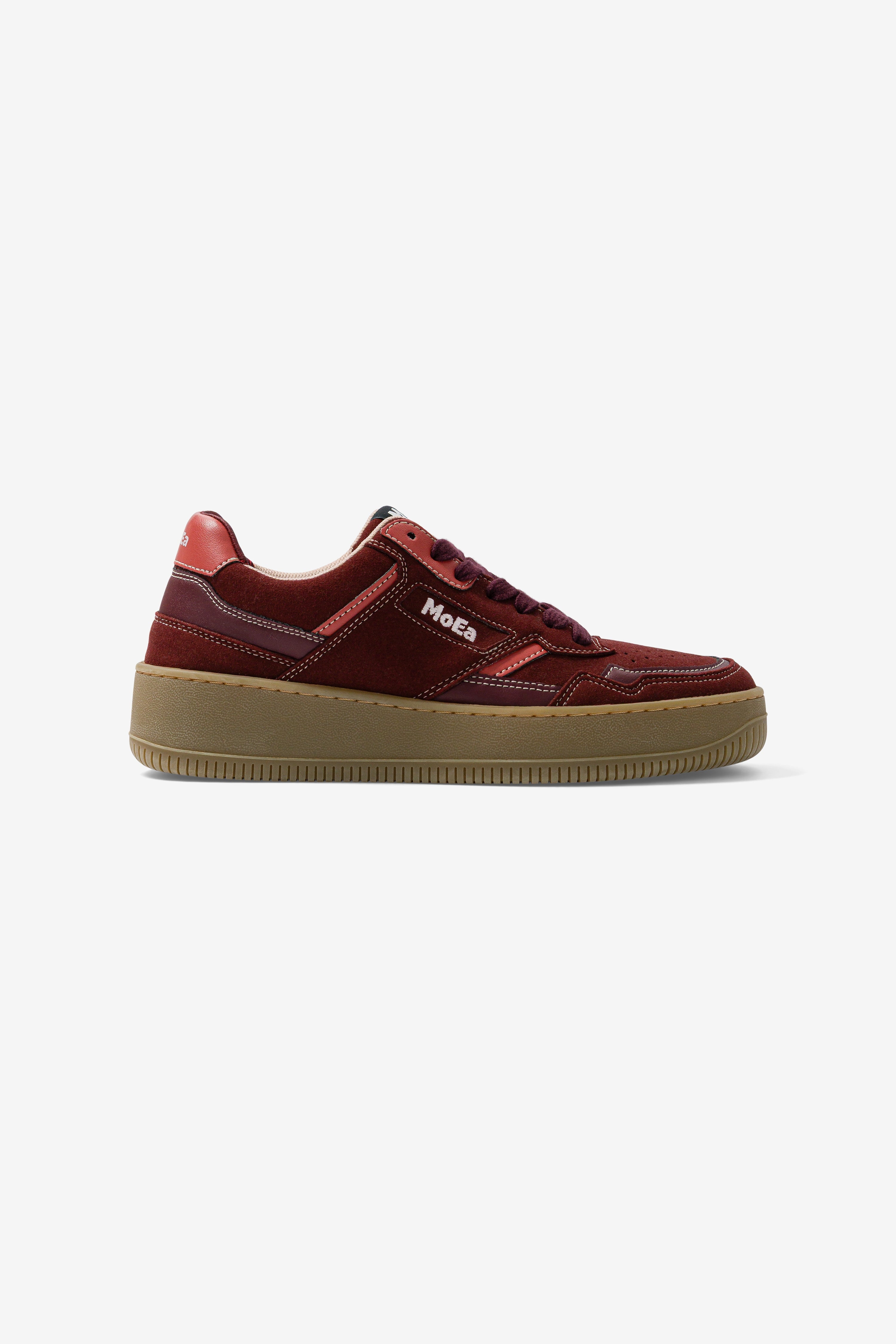 MoEa Herren vegan Sneaker Gen1 Grapes Vegan Suede Wine Dark Red
