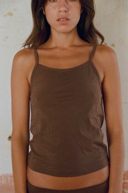 NÃ©nÃ©s womens vegan Top Camisole Timeless Macchiato Brown
