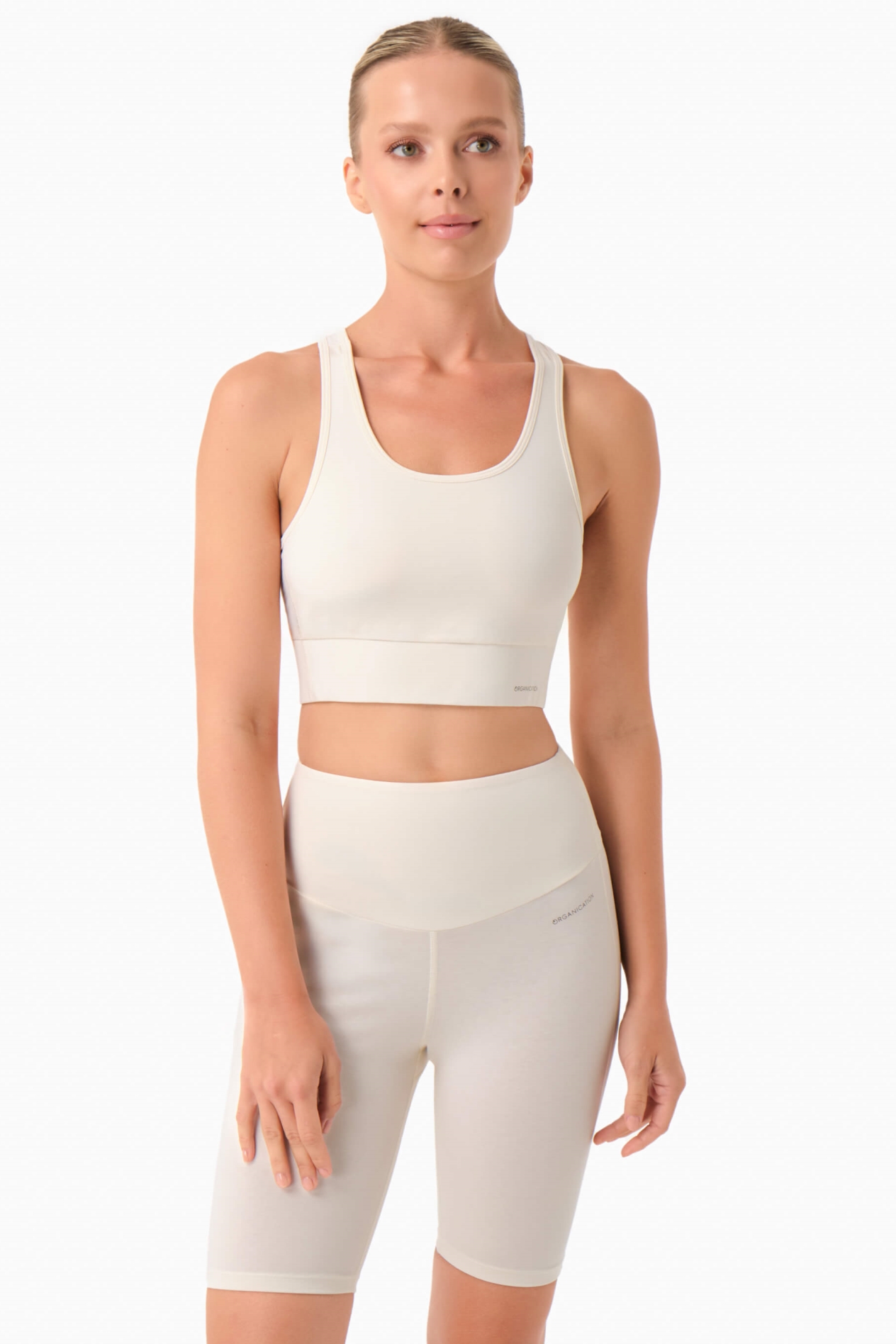 ORGANICATION womens vegan Sports Bra Biannca Off White