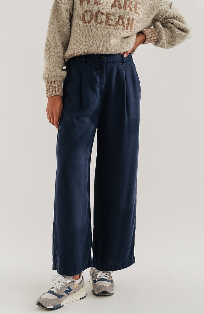 Image of TWOTHIRDS dames vegan Broek Nanpu Donkerblauw