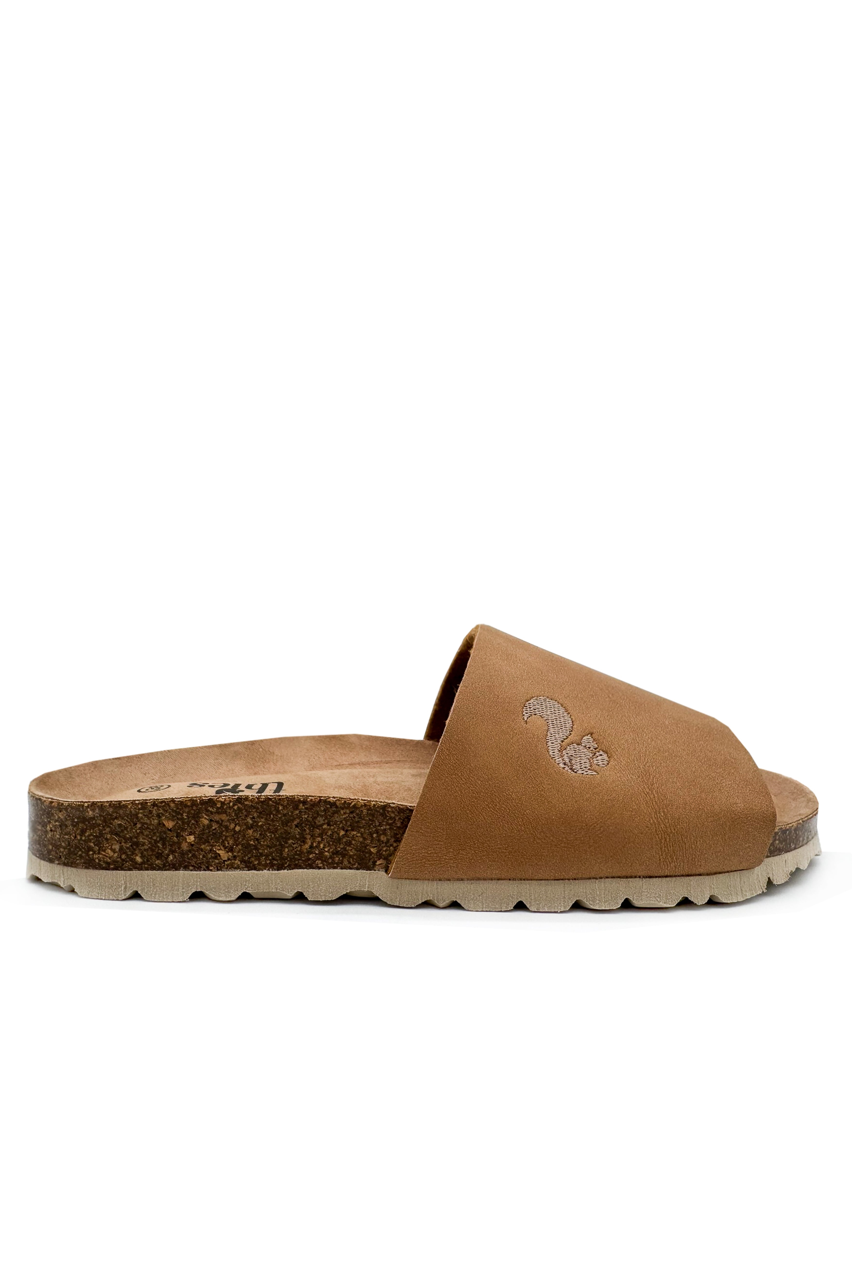 thies womens vegan Slides Pool Eco Cashew Brown