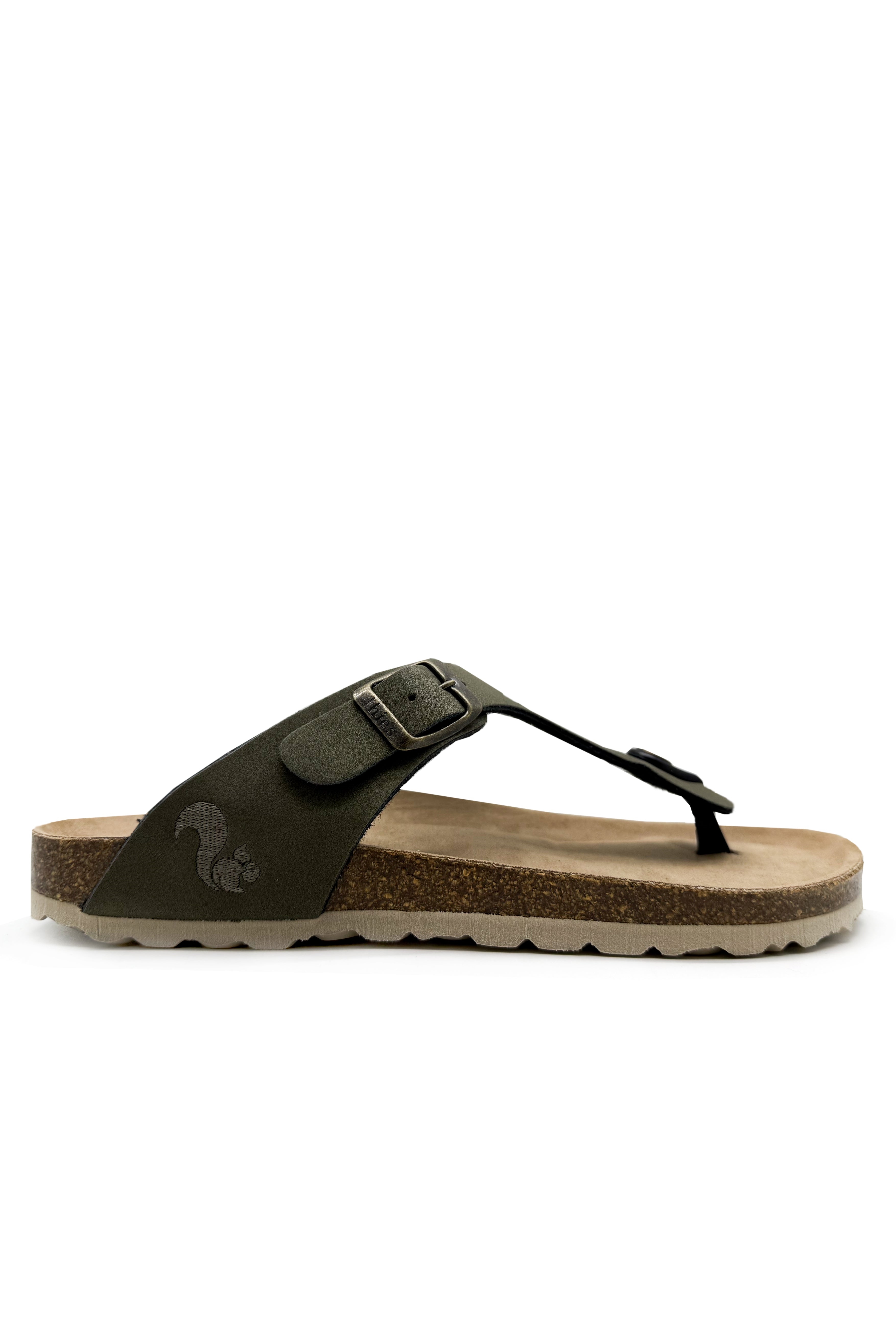 thies men vegan Sandals Thong Seaweed Green