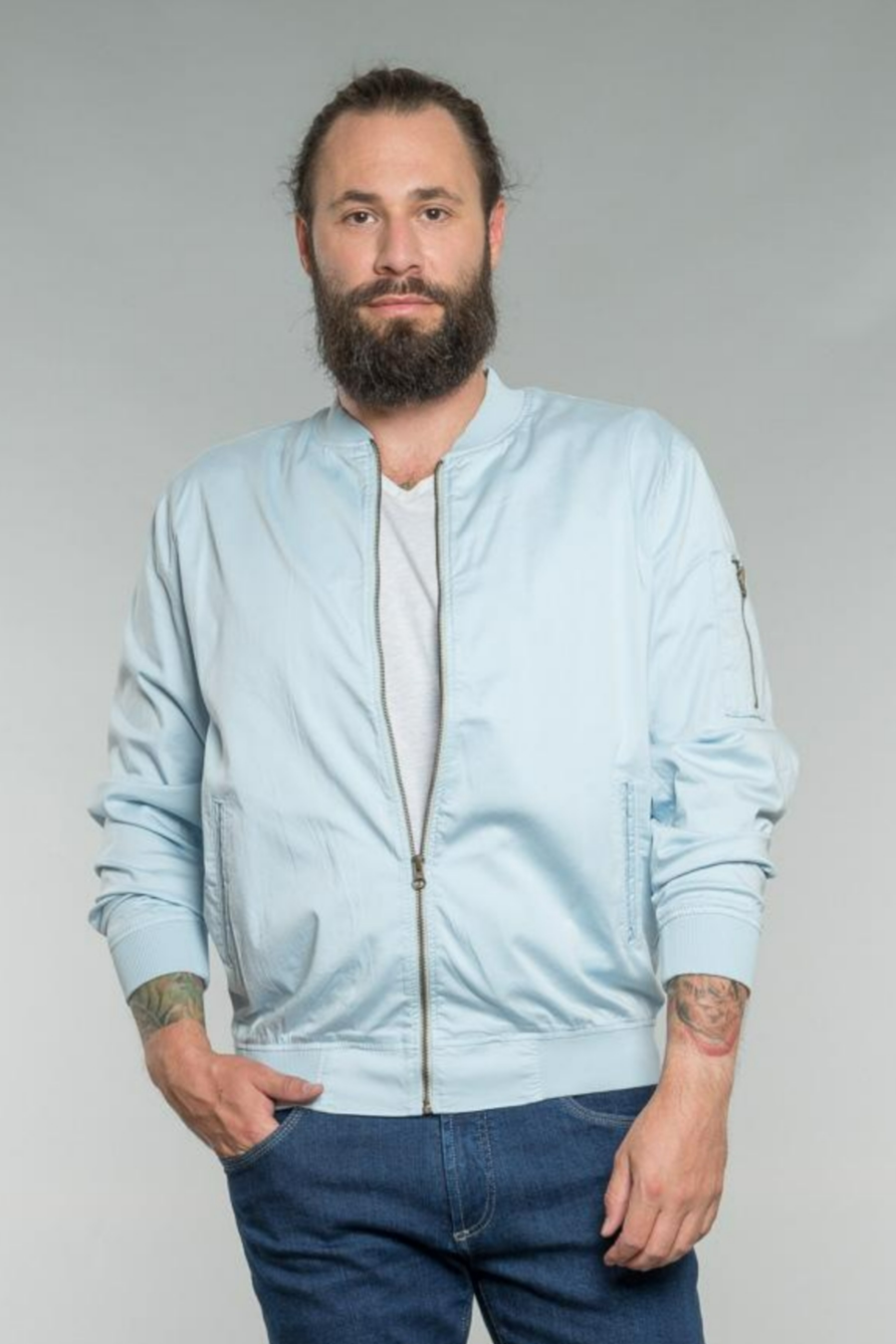 Feuervogl Herren vegan Blousonjacke Till Blue