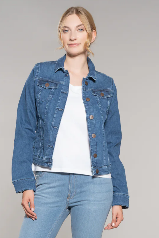 Feuervogl Damen vegan Jacke Denim Svala Hyperflex Fashion Blau