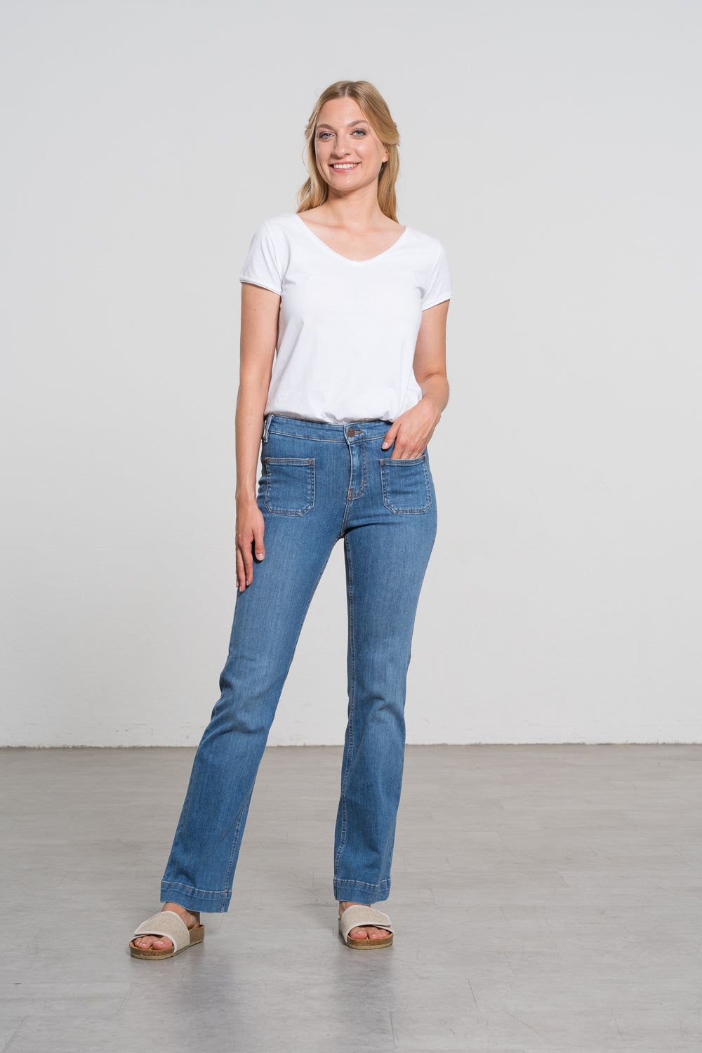 Feuervogl Damen vegan Jeans Bente Fashion Blau