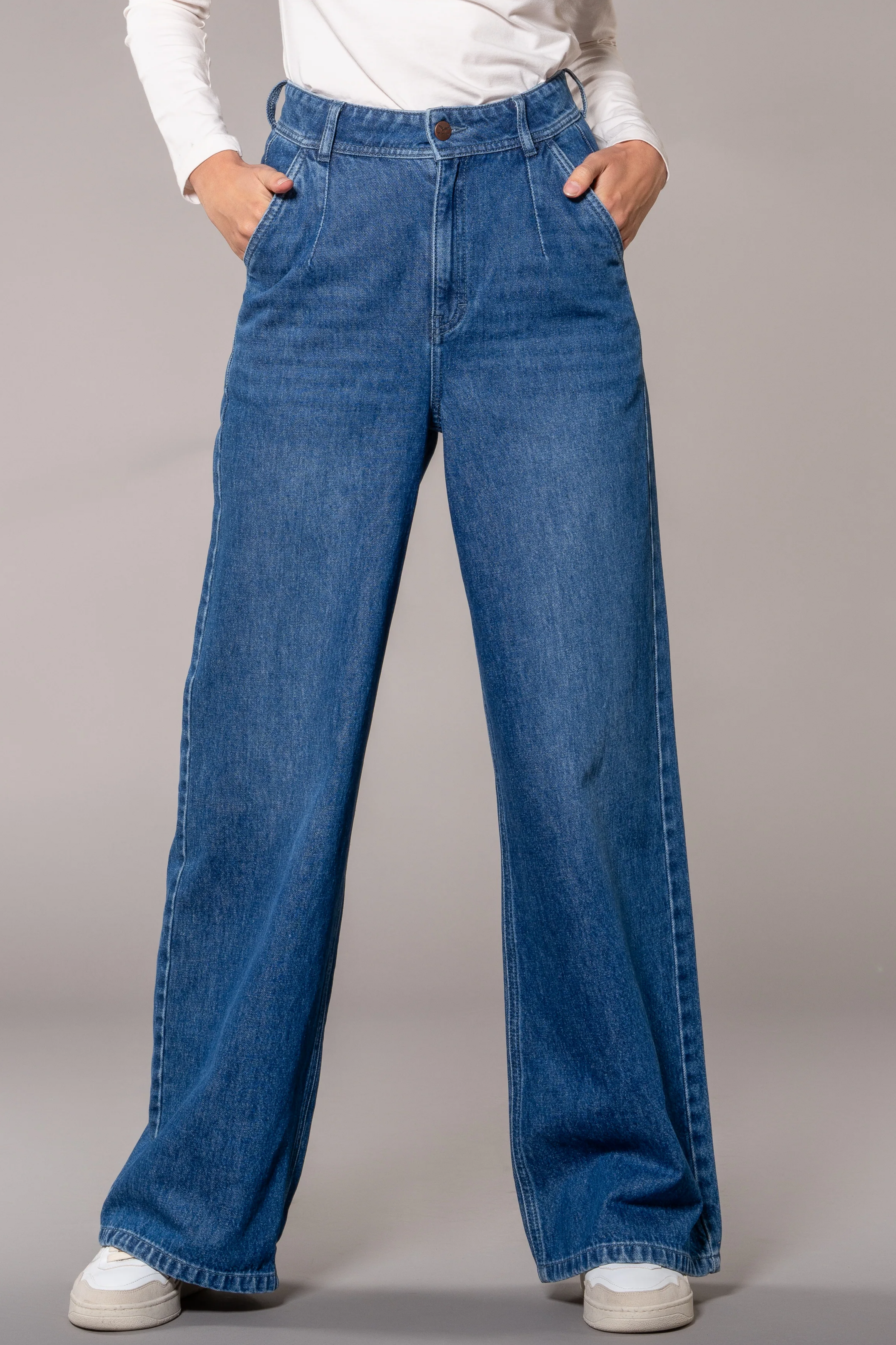 Feuervogl Damen vegan Jeans Fylla Medium Blau