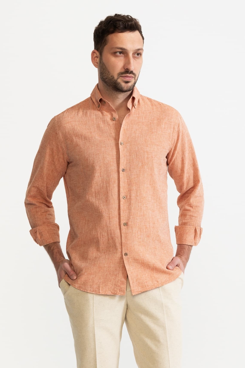 106290 - Herren vegan Hemd Godeanu Hellrosa