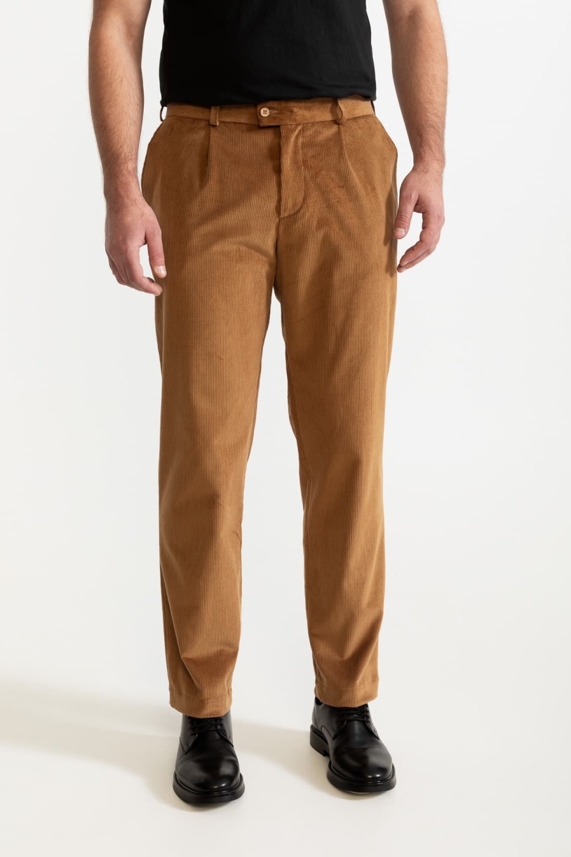 Image of De IONESCU mannen vegan Broek Dacian Corduroy Copper