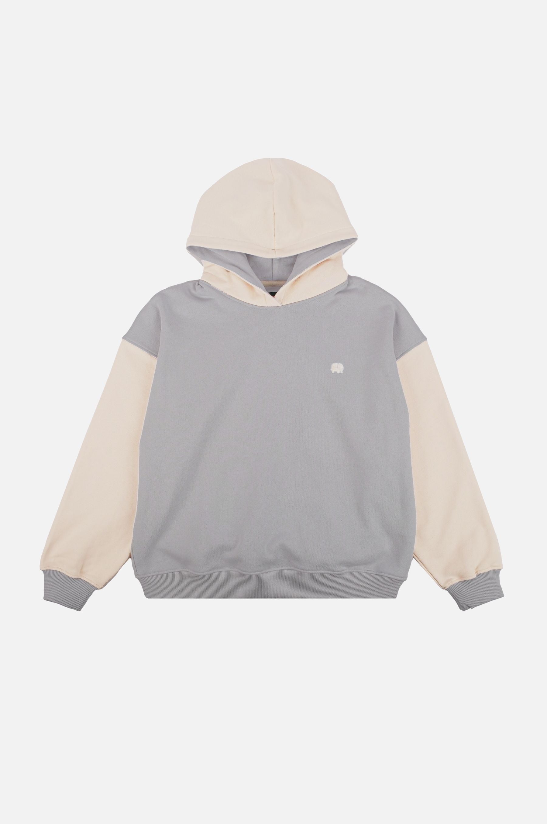 Image of Trendsplant dames vegan Hoodie Oversized Color Block Steel Haze