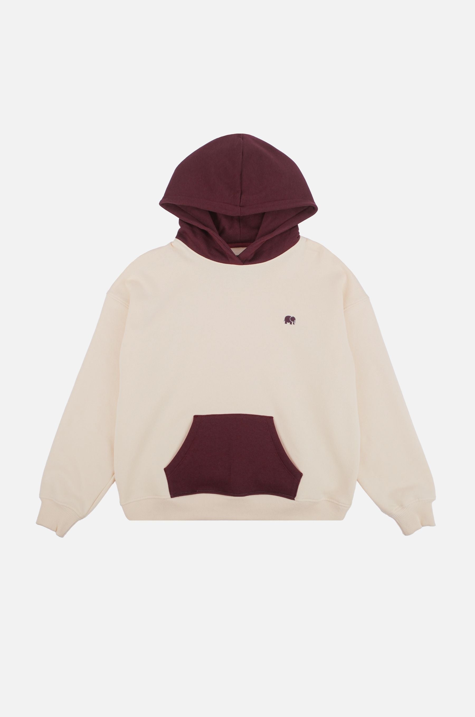 Image of Trendsplant dames vegan Hoodie Oversized Color Block Pale Glow