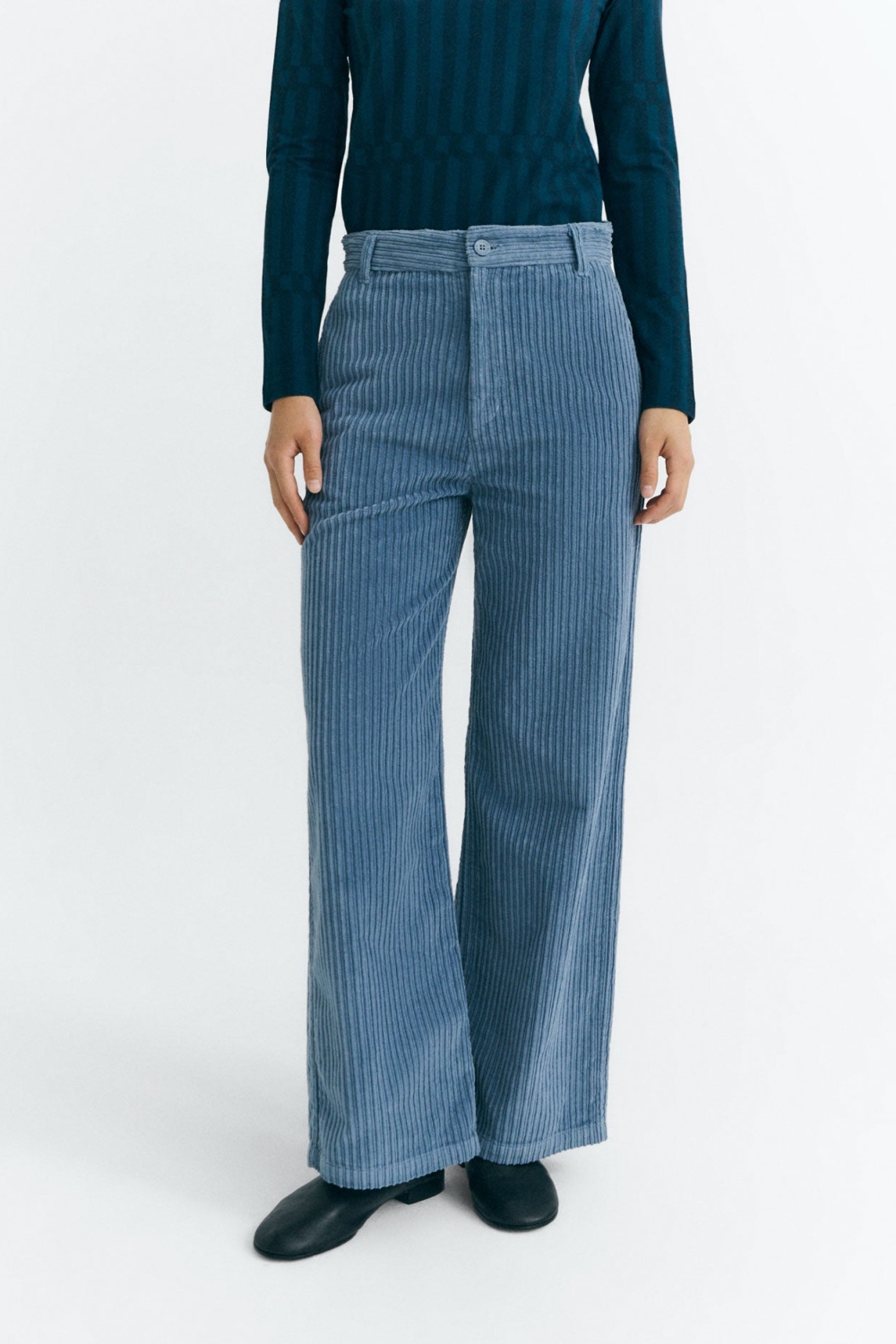 Thinking mu Damen vegan Hose Cord Karina Blau