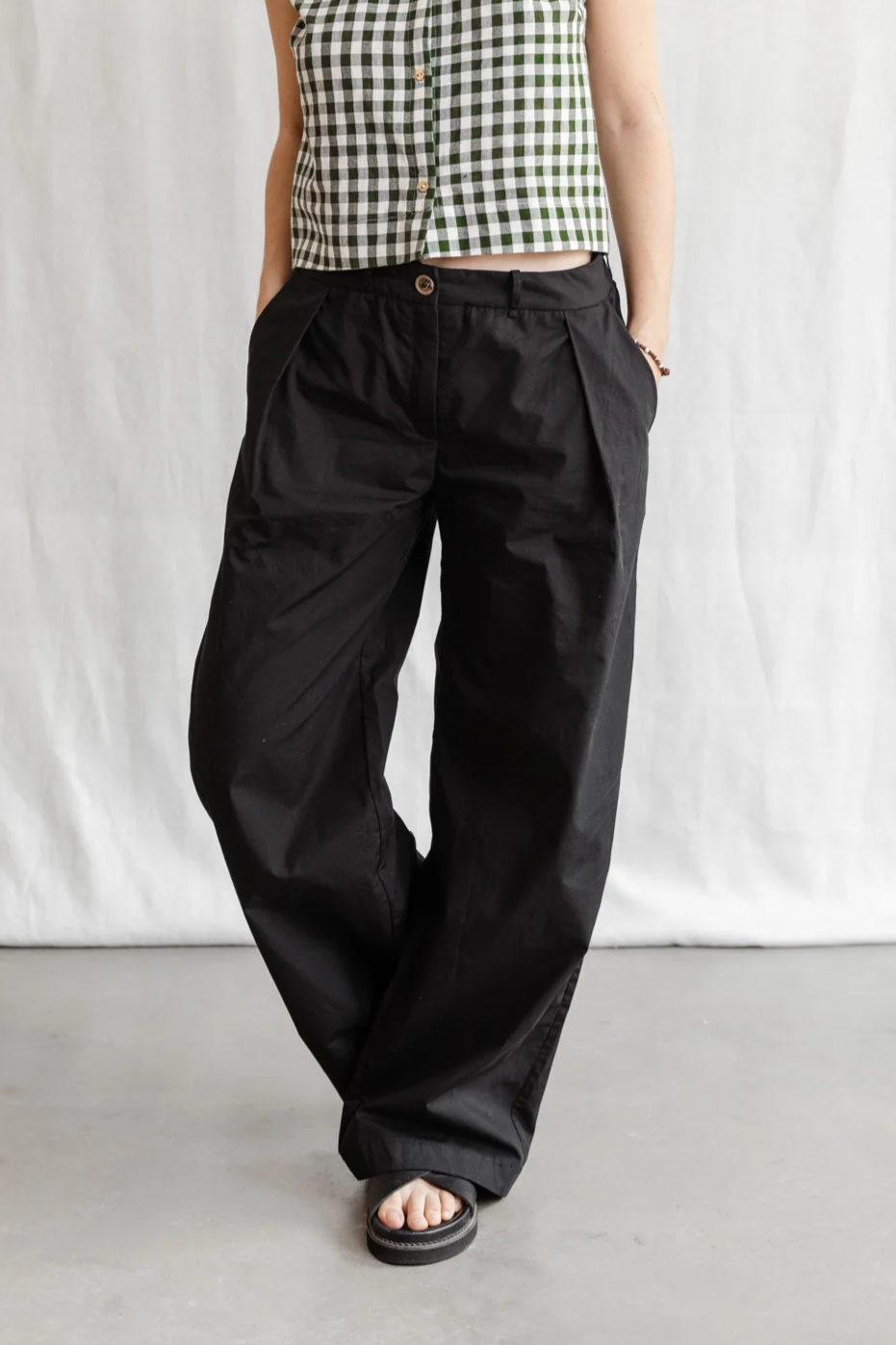 Image of Jyoti Fair Works dames vegan Broek Meghana Zwart