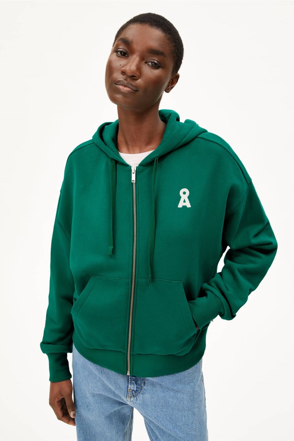 Image of ARMEDANGELS dames vegan Sweatshirt Iconic A Rixamaa Groen