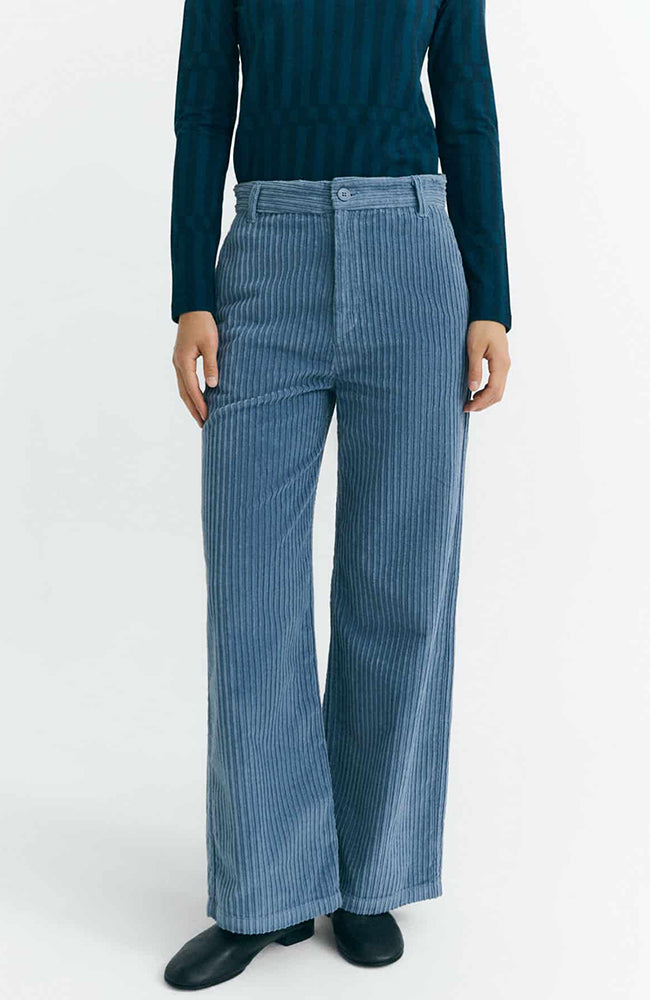 Image of Thinking MU dames vegan Broek Karina Fuzz Blauw