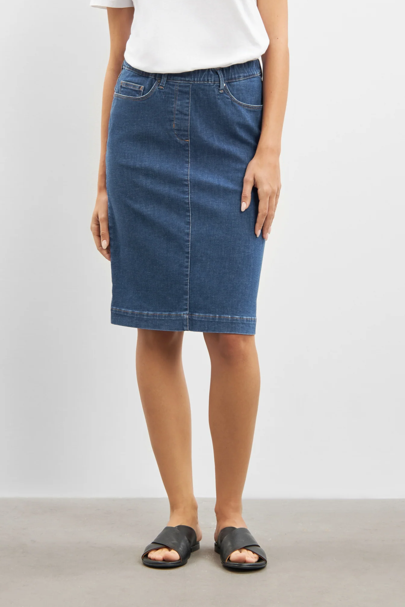 Image of LAURIE dames vegan Rok Denim Susanna Blue Denim
