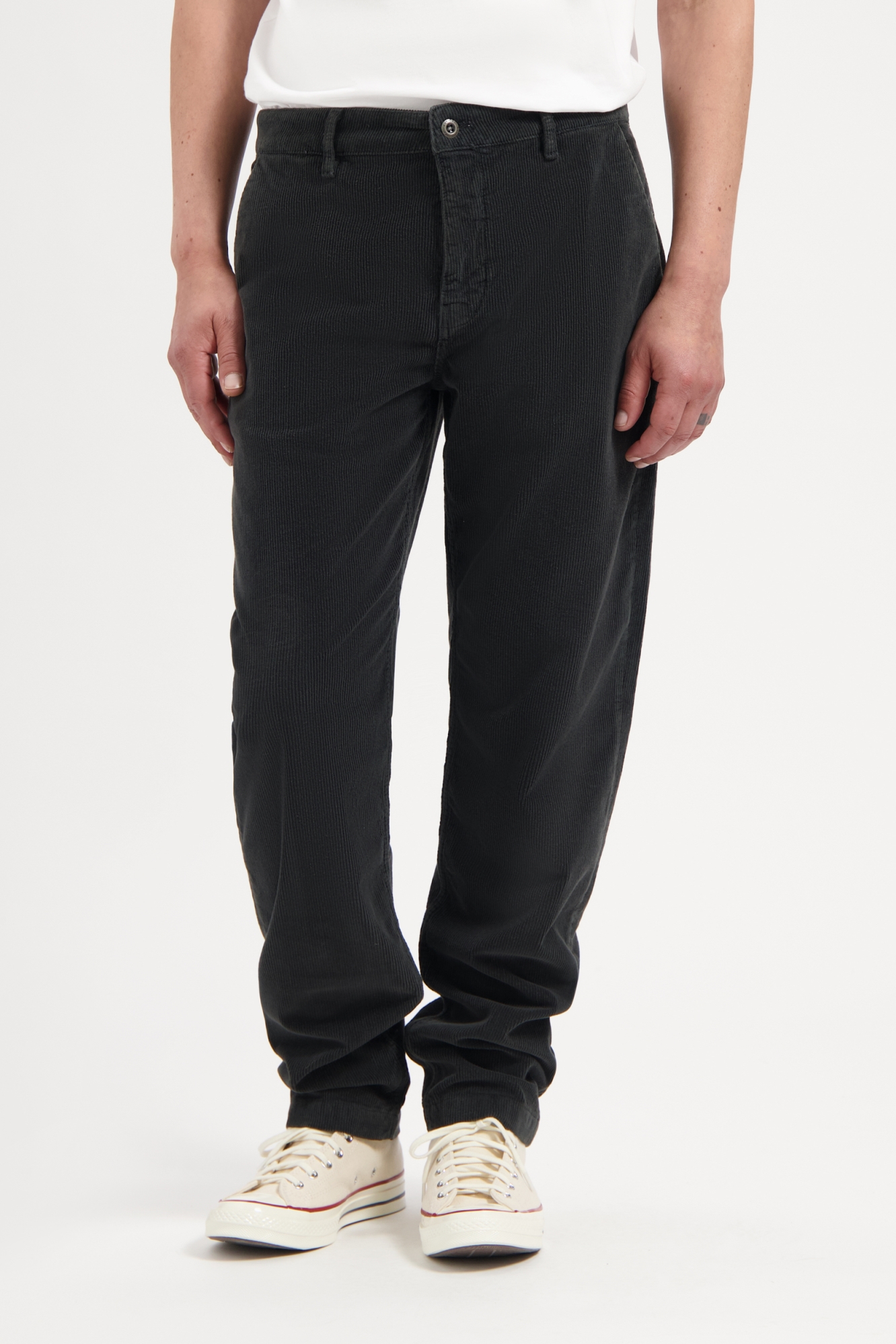 Image of Kuyichi mannen vegan Broek Corduroy Darren Woodland Grey